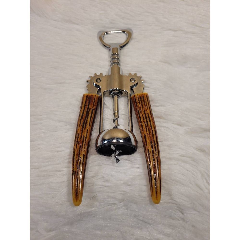Vintage Wine Bottle Opener and Bottle Opener with Bakelite Handles